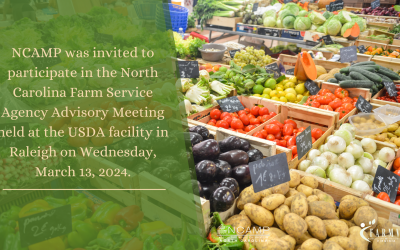 NCAMP was invited to participate in the North Carolina Farm Service Agency Advisory Meeting held at the USDA facility in Raleigh on Wednesday, March 13, 2024.