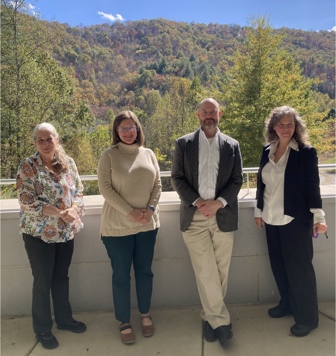 Team photo of project creators and faculty supporting the certificate program