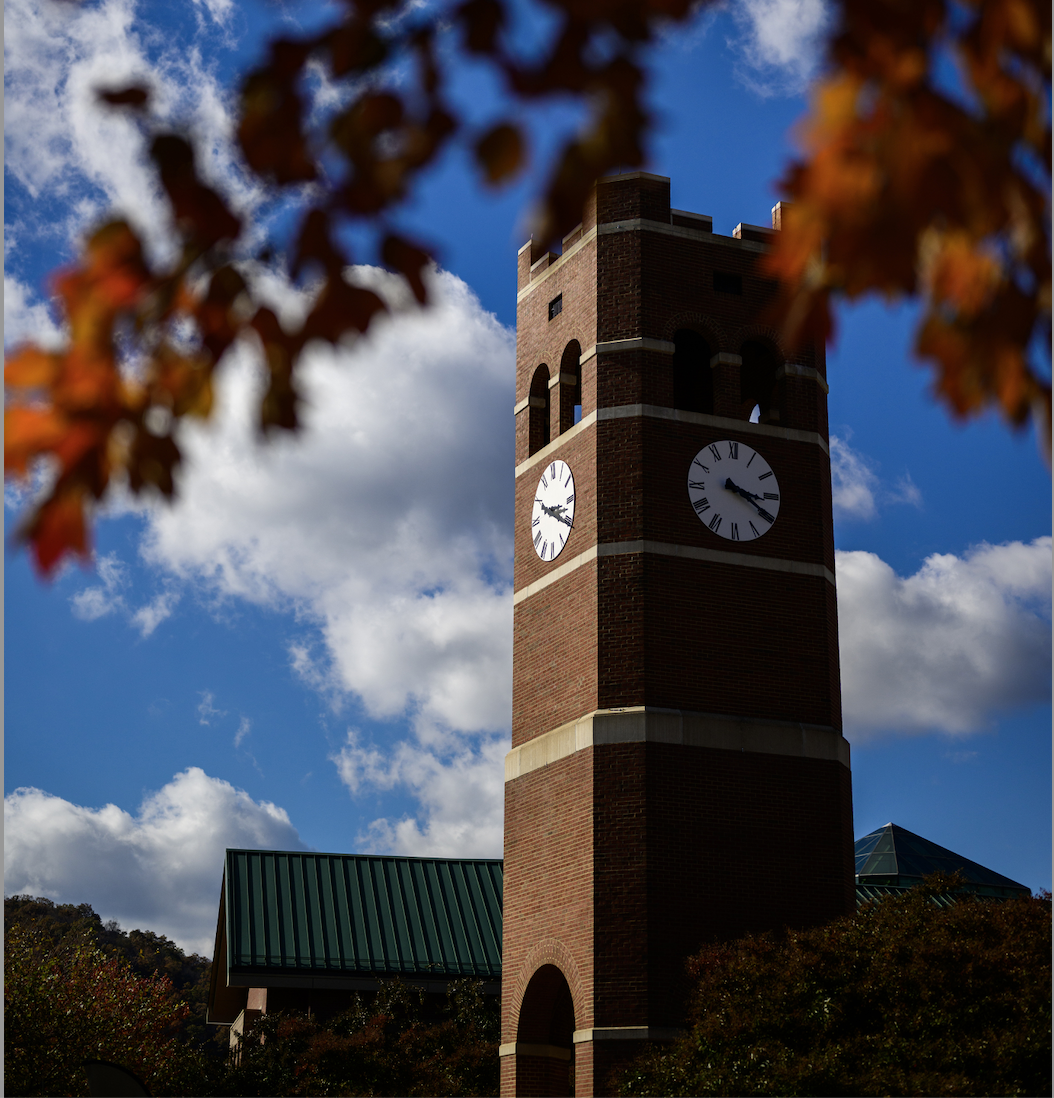 Decorative image of WCU clock tower