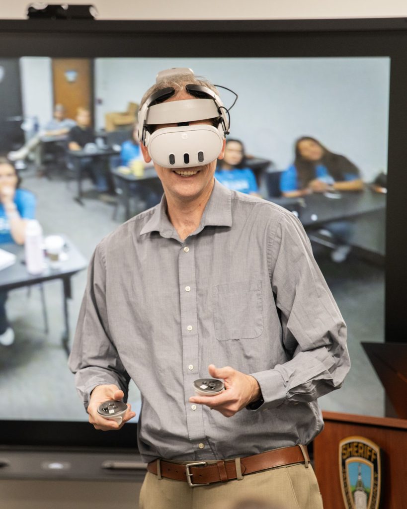Participant tests virtual courtroom