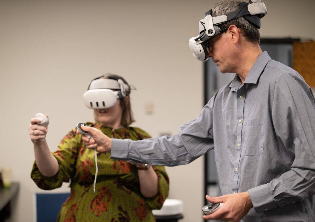 Project partners test out virtual courtroom experience