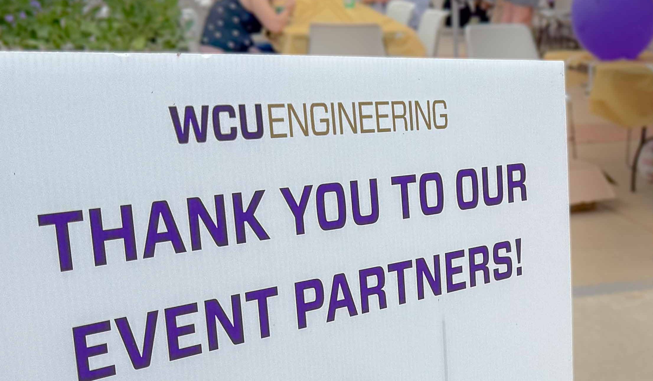 Sign that says Thank you to our Event Partners