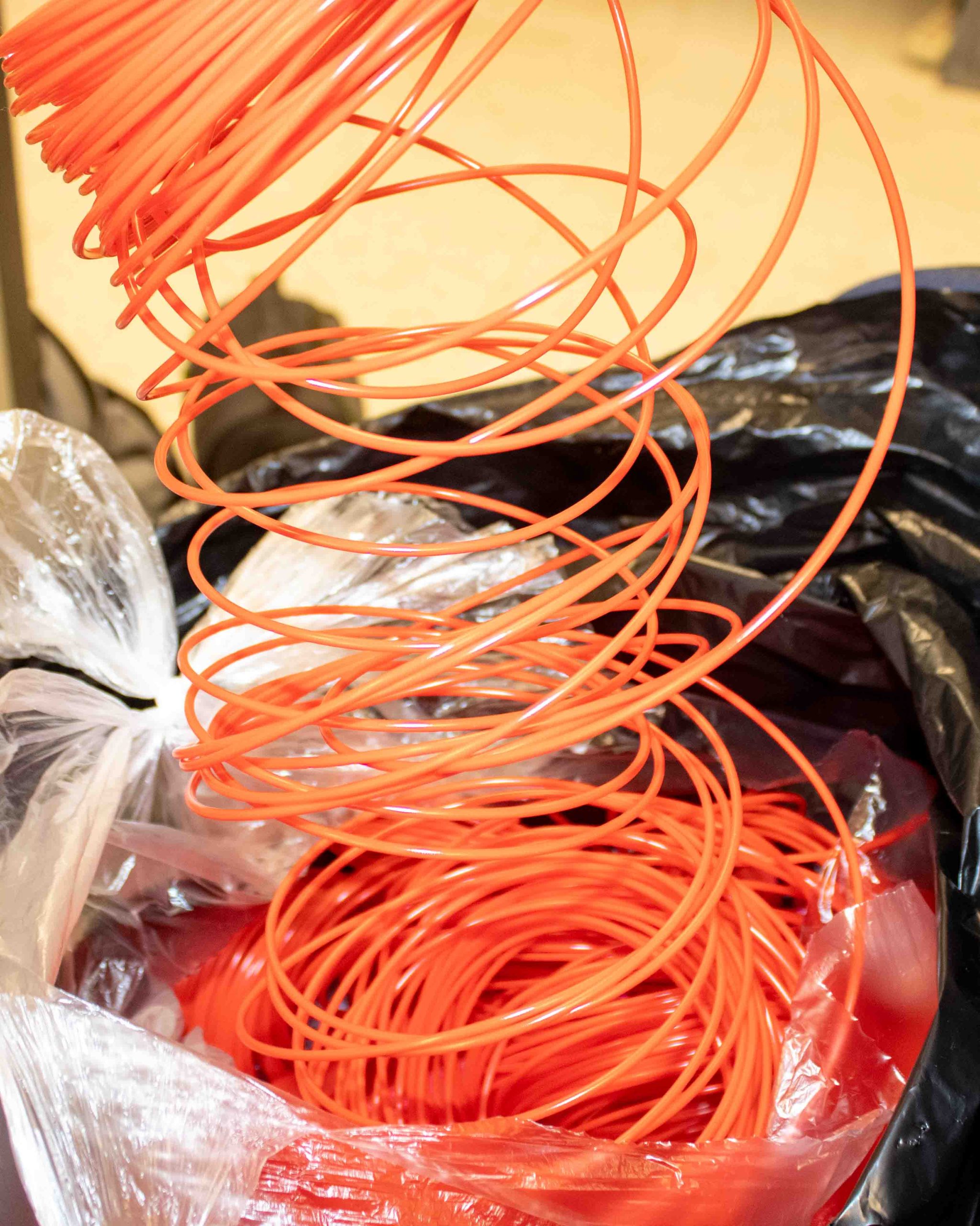Filament collected for recycling