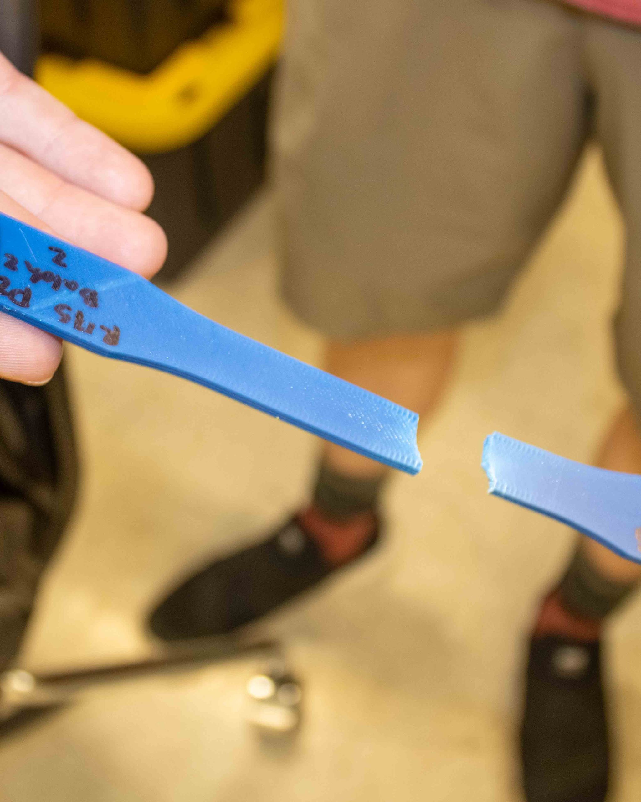 WCU MSET student Caleb Cole works on recycling system for discarded 3D printing material