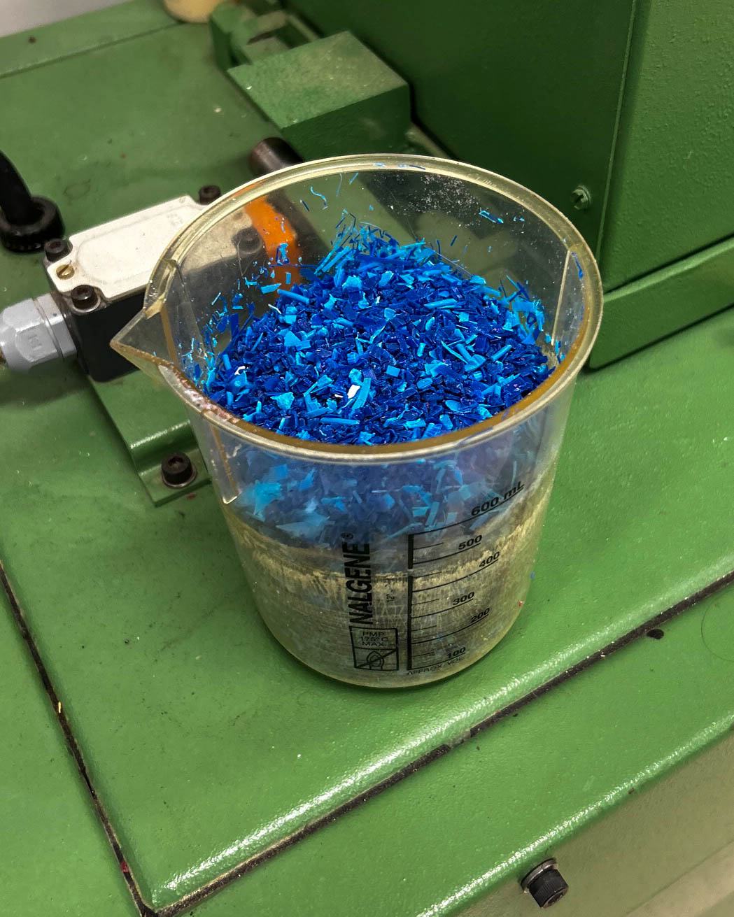 WCU MSET student Caleb Cole works on recycling system for discarded 3D printing material (Photo courtesy Caleb Cole)