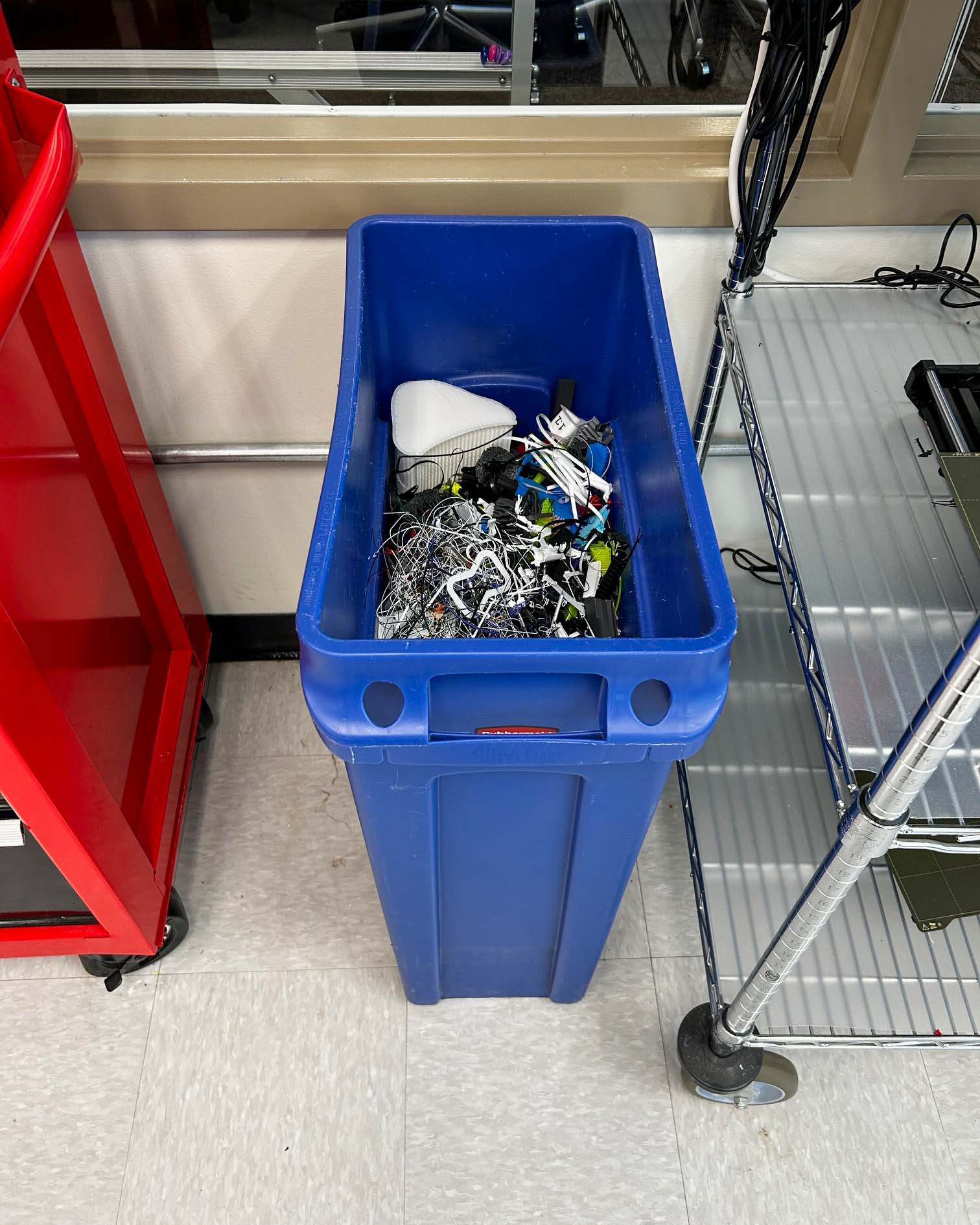 WCU MSET student Caleb Cole works on recycling system for discarded 3D printing material (Photo courtesy Caleb Cole)