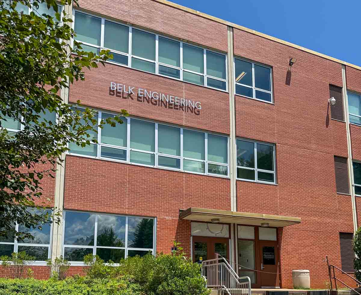 Front of Belk Building, home of the WCU College of Engineering, at WCU