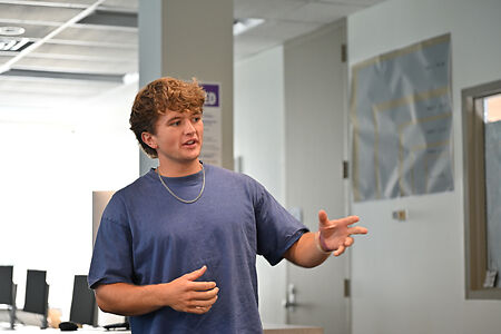 Grant Byers giving a presentation
