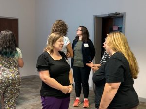 Educators collaborating with each other