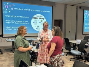 Educators collaborating with each other